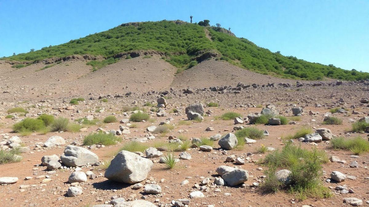 Topografia de terreno e geologia