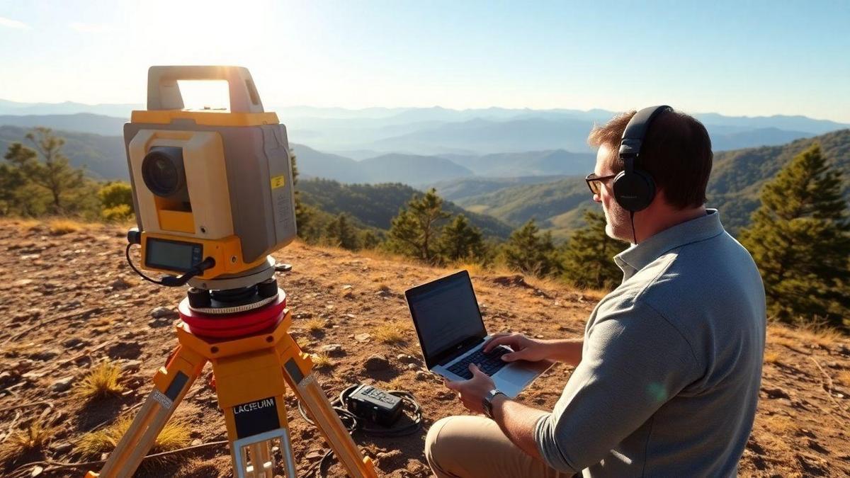 Processamento de dados em laser scanner topografia