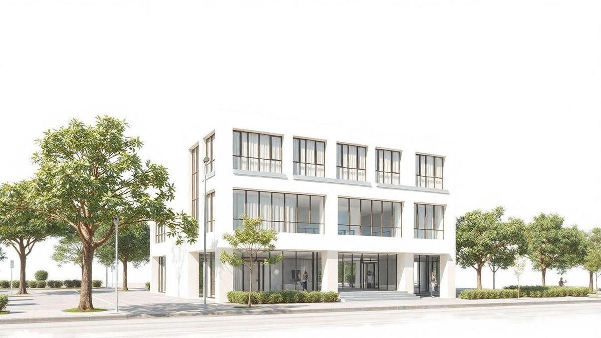 Croquis de localização na arquitetura