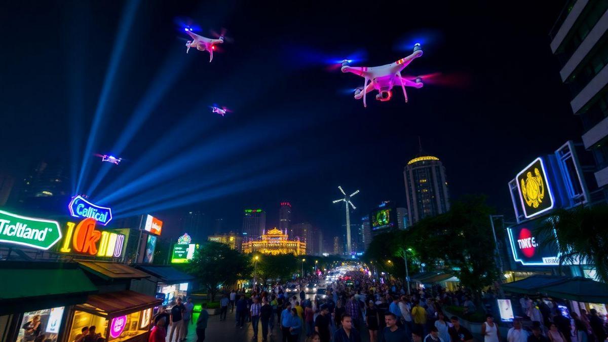 Iluminação para Drone: Capture a Noite