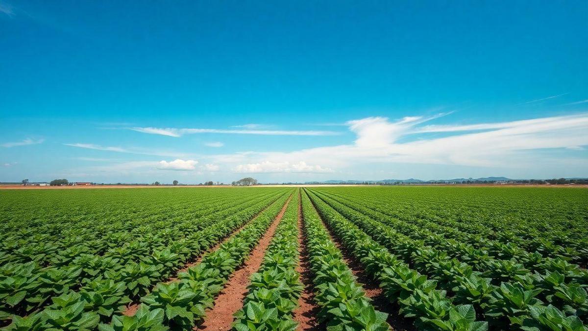 Cultivo sustentável com irrigação por gotejamento