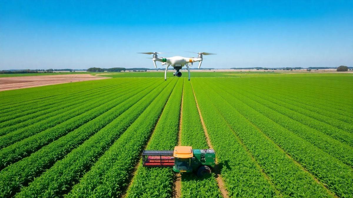 Drones e Cosecha Mecanizada