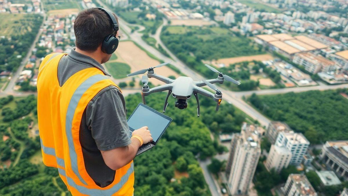 Como se destacar no mercado como piloto de drone de topografia