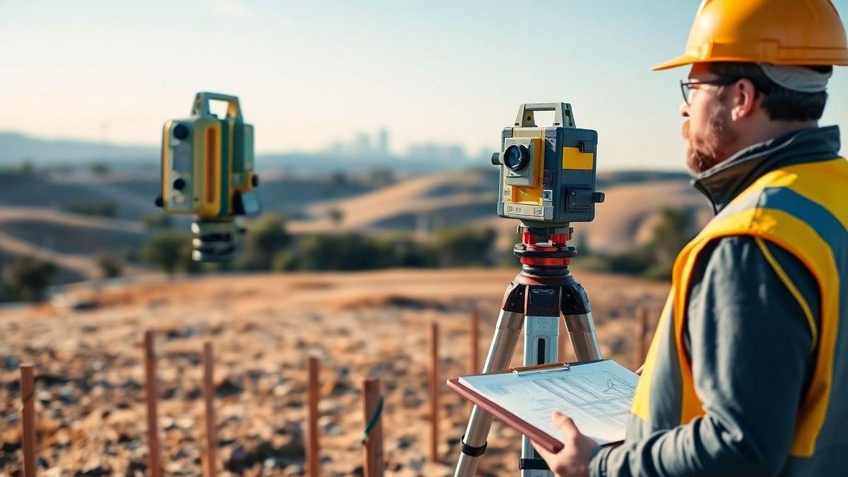 Topografia: medir o terreno para planejar obras