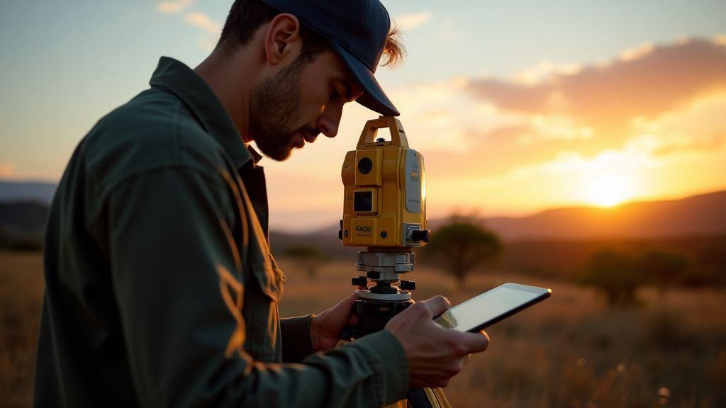 Calibração de equipamentos e manutenção para reduzir erros topográficos