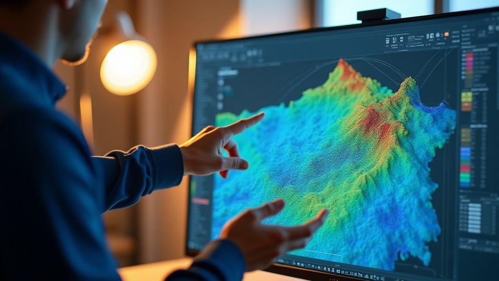 Nuvem de pontos e modelagem 3D para controlar Tolerância Topográfica