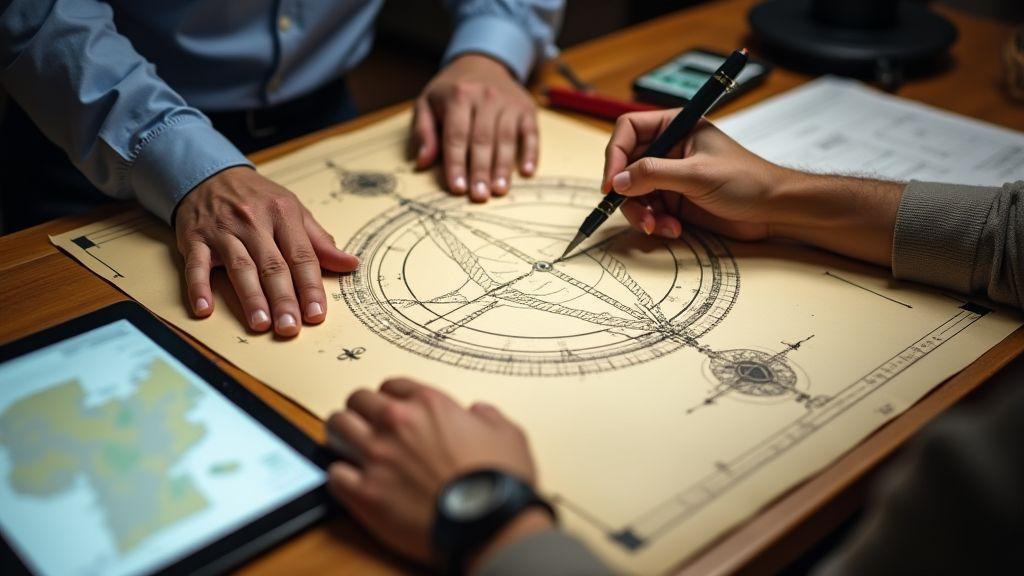 Passo a passo matemático para calcular azimute e distância