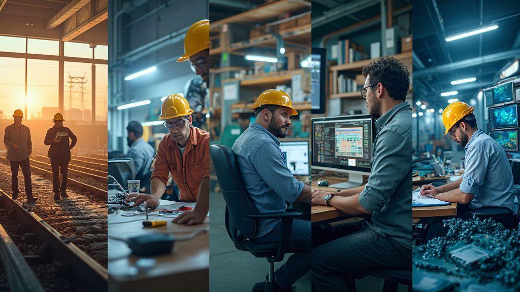 Ambientes de trabalho típicos por tipo de engenharia