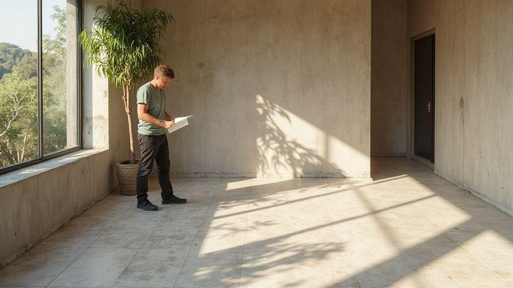 Medição de áreas: cálculo de metragem de piso e parede para quantificar materiais